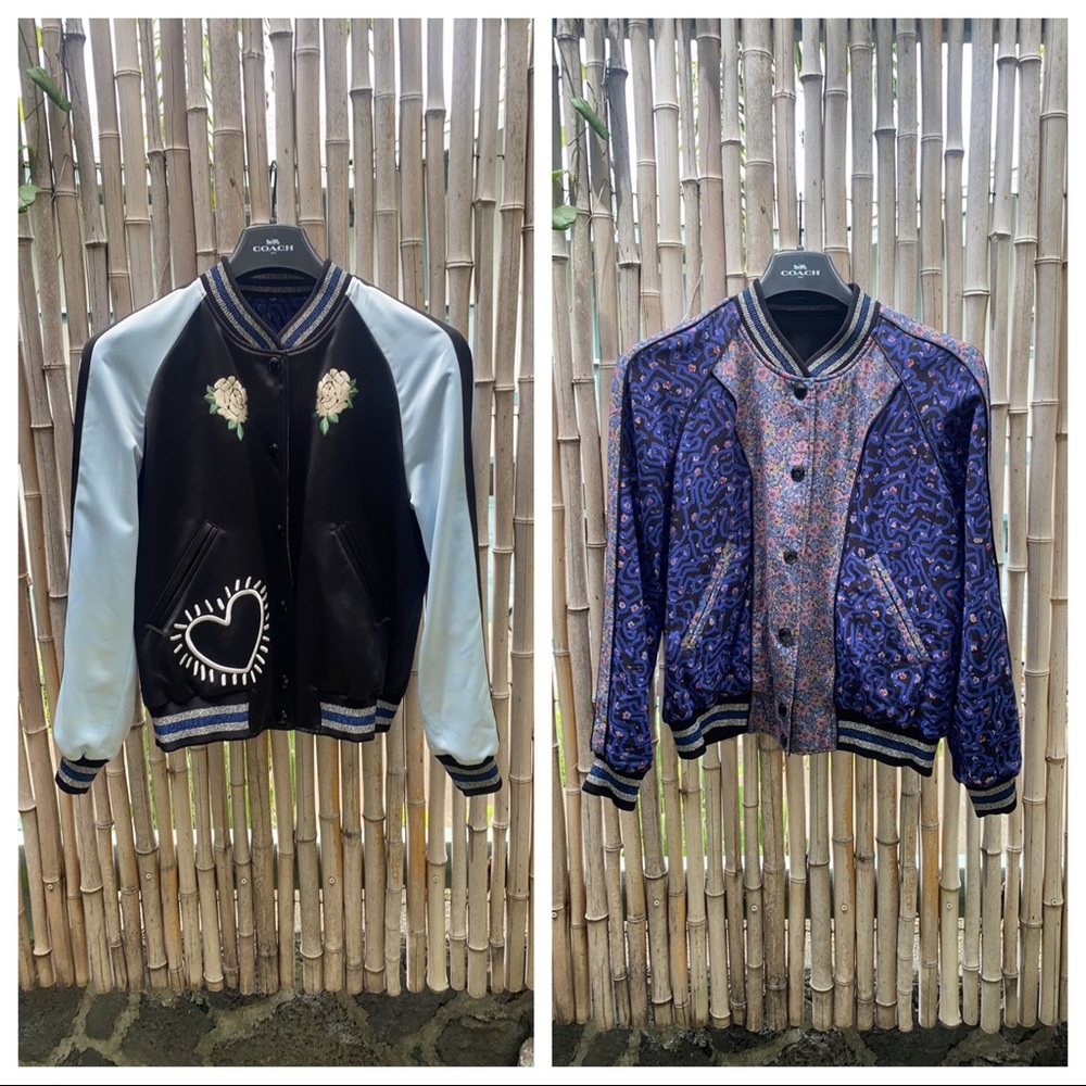 COACH X KEITH HARING Reversible Satin Jacket